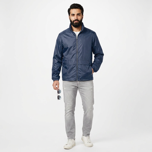 Veste coupe-vent streetwear avec logo personnalisé, veste de pluie en nylon softshell imperméable, veste de sport tissée pour la course à pied en plein air, hommes 2026 - Product Image 1
