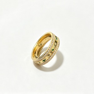 18K Echtgold Glänzender Moissanit Original Massivgold Bandring Maßgefertigt <span class=keywords><strong>10k</strong></span> 14k 18k Vintage-Stil AU750 Feine Ringe für Damen und Herren - Product Image 6