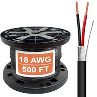 Cable Coaxial RG59 RG6 con Cable de Alimentación RG59, Cable para CCTV, Cámara CCTV, 305m 1000ft, Cobre CCA CCS, Carrete de Madera, Negro