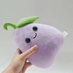 Hình Cà Tím Rửa Siêu Mềm Sang Trọng Đồ Chơi Trái Cây Rau Nhồi Bông Trang Trí Nội Thất PP Bông Điền Lưới Căng Thẳng Cứu Trợ Sinh Nhật - Product Image 5