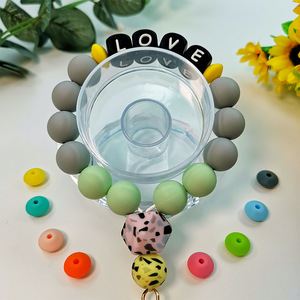 Accesorios Hechos a Mano, Cuentas Redondas de Goma de 15 mm para Manualidades, Pulseras, Collares, Bolígrafos, Cuentas de Silicona para Hacer Llaveros - Product Image 5