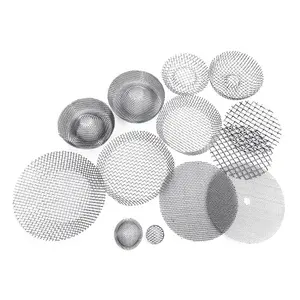 304 Stainless Steel 3 5 7 9 Layers Filter Panel 10 50 100 Microns Round Wire Mesh Disc