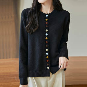2025 factory direct sales new long-sleeved sweater fashion knitted <b>cardigan</b> women's <b>coat</b> - Product Image 6