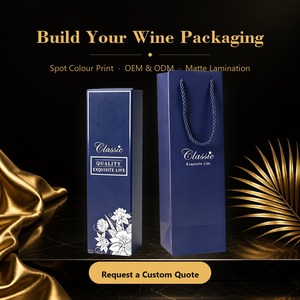 Caja de Regalo para <span class=keywords><strong>Vino</strong></span> de Cartón Azul Marino con Logotipo Personalizado para Botella Individual de 750 ml, Embalaje para <span class=keywords><strong>Vino</strong></span> Tinto o Blanco Seco, Fabricante Mayorista - Product Image 6