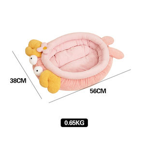 Fabricante al por mayor invierno nuevo diseño lindo langosta forma gato perro cama rosa - Product Image 5