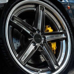 Cerchi in Lega di Alluminio Forgiati Personalizzati a 5 Razze Neri Profondi da 18-24 Pollici 5x114.3/5x120/5x112/5x110 in 2 Pezzi per Ferrari 360 Spider - Product Image 2