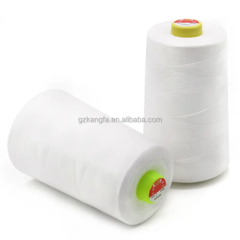 wholesale White 40/2 500g White Polyester Sewing Thread For Quilting Machine making bedding fabric or mattress