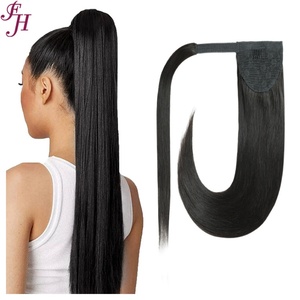 ผมต่อหางม้าแบบ Remy คุณภาพสูงจากยุโรป ยี่ห้อ FH Wholesale แบบ Double Drawn - Product Image 1