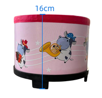 New Style Korean Cartoon Wooden & Plastic Hand Drum Portable Percussion Musical Instrument for Live Shows & Events