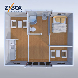 <span class=keywords><strong>Maison</strong></span> conteneur modulaire préfabriquée extensible surélevée de 40 pieds, finition <span class=keywords><strong>bois</strong></span> foncé, pour villa forestière, complexe hôtelier et glamping - Product Image 5