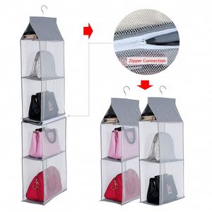 Non-Woven Fabric Hanging Storage Organizer Double Side Over the Door Storage <b>Bag</b> - Product Image 2