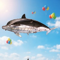 Ballon gonflable PVC haute performance en forme de dauphin volant ou de poisson volant pour décoration extérieure et intérieure, idéal pour centres commerciaux