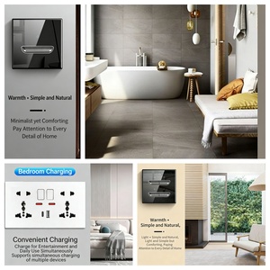 Enchufe Doble Tailandés <span class=keywords><strong>de</strong></span> Pared 10A 250V 2 Tomas <span class=keywords><strong>de</strong></span> Vidrio Templado con Control por Voz y Programación a través <span class=keywords><strong>de</strong></span> la App Smart Life - Product Image 6