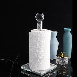 Rollo de papel de cocina vertical artesanal de cristal al por mayor de fábrica, toallero de papel, toallero de plástico, toallero de <span class=keywords><strong>trapo</strong></span> - Product Image 3