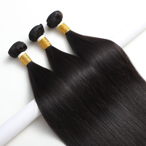 Extensions de cheveux humains bruts indiens non traités, cuticules alignées, 100 % cheveux Remy, double trame, tissage à la machine - Product Image 4