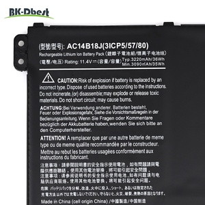 Batterie d'ordinateur portable rechargeable BK-Dbest 36Wh AC14B18J pour <span class=keywords><strong>Acer</strong></span> <span class=keywords><strong>Chromebook</strong></span> TravelMate Gateway 11 13 15 ES1-511 ES1-512 V3-111P V3-37 - Product Image 3