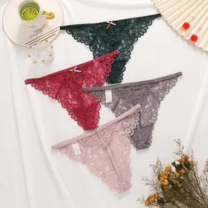 Women See Through Mesh Crotchless Panties Briefs Underwear G-string  Knickers 