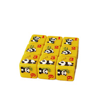 Dés personnalisés en acrylique de 16 mm, six faces, impression UV, logo personnalisé, motif imprimé, dés de jeu à coins arrondis