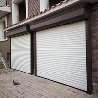 Porte de garage automatique à enroulement en aluminium moderne avec isolation thermique pour villa et appartement haut de gamme