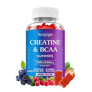Private Label <b>Creatine</b> Gummies 3000mg Mixed Berry Flavor Muscle Growth Strength Recovery Workout Pre Post Vegan Supplement - Product Image 1