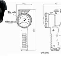 Tensiometer Mekanik Model T2 Tipe Gear Meshing Bahan Plastik Merek SG untuk Industri Kabel Kawat
