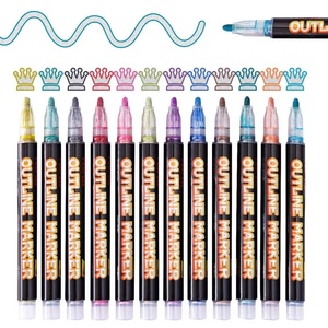 Touchfive — ensemble de marqueurs pour déguisement métallique, marqueurs à double doublure, pack de 12 couleurs - Product Image 3