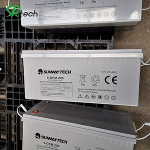 Sunway 12V 200AH 100Ah 150AH 250AH 300ah chu kỳ sâu năng lượng mặt trời lưu trữ pin Gel 12V 200AH chì axit Pin - Product Image 6