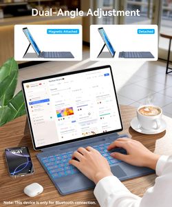 <span class=keywords><strong>Clavier</strong></span> magnétique ultra-fin sans fil <span class=keywords><strong>avec</strong></span> pavé tactile pour Microsoft Surface Pro 11/10/9/8/X - Product Image 2