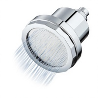 Pommeau de Douche Filtrant Poli - Haute Pression, Élimine le Chlore, Installation Facile, Adoucisseur d'Eau Dure pour Cheveux et Peau, Design Moderne