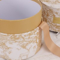 Transparent séparé rond cylindre rigide ruban fleur Bouquet mariage cadeau papier boîte acrylique Transparent temps boule cadeau boîte