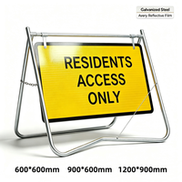 Support de signalisation routière temporaire et portable en acier pour panneaux oscillants, pour contrôle du trafic extérieur en Australie