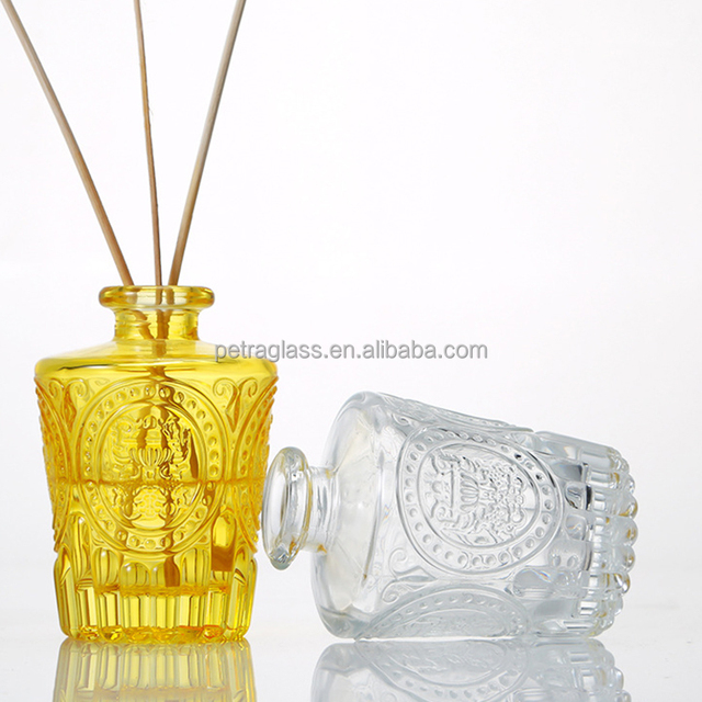 New Style Glass Perfume Diffuser Bottle Produced Empty Packing Reed Diffuser Bottle With Wooden Lid