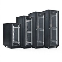 Armoire serveur 18-42U 19 pouces à poser au sol avec portes en verre maillé pour équipement réseau, salles de surveillance, amplificateur – En stock Hebei