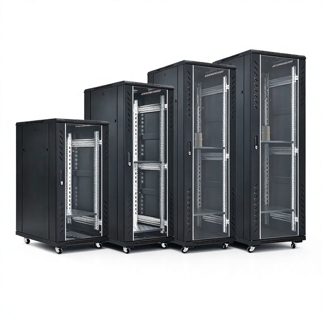 Server Rack 18-42U 19-Inch Floor-Mounted Mesh Glass Doors Network Equipment Cabinet Monitoring Rooms Amplifier in Stock Hebei