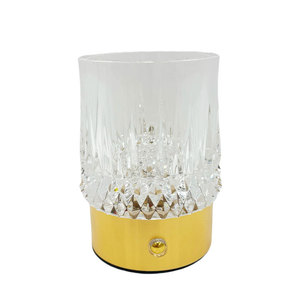New cross-border trendy creative rechargeable crystal vase lamp, whiskey <b>mini</b> wine glass <b>table</b> lamp, bar atmosphere - Product Image 3
