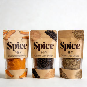 Sacs <span class=keywords><strong>d</strong></span>'emballage alimentaire à fermeture éclair avec fenêtre transparente pour <span class=keywords><strong>épices</strong></span> en poudre, impression personnalisée du logo - Product Image 5