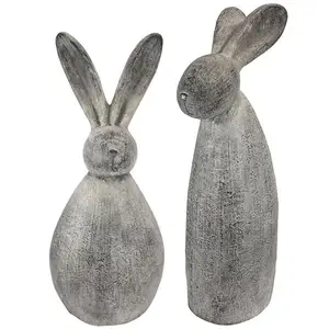 Big Burly Bunnies Rabbit Statues Beautiful Statue Of Garden Resin Rabbit