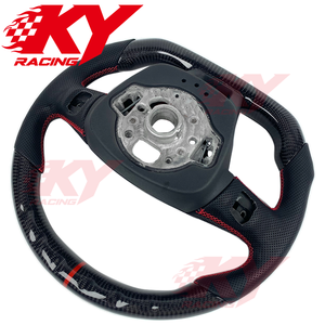 พวงมาลัยรถยนต์แบบสปอร์ตคาร์บอนไฟเบอร์ LED แบบกำหนดเองสำหรับ Audi RS6 RS5 RS4 B8 B9 S4 S5 S6 A3 A4 A5 Q5 Q6 Q4 S6 TTRS - Product Image 3