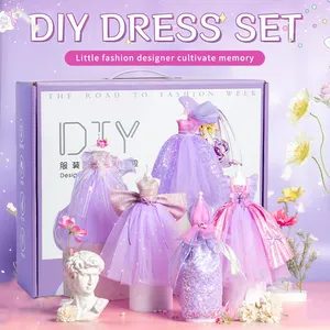 Pabrik grosir anak-anak DIY buatan tangan bahan KIT pakaian desain Fashion asli Diy KIT untuk boneka