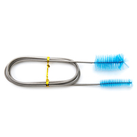 Nylon pour réservoir de poissons maison cuisine Aquarium filtre brosse Double extrémité élastique tuyau tuyau brosse nettoyant doux vidange brosse de nettoyage