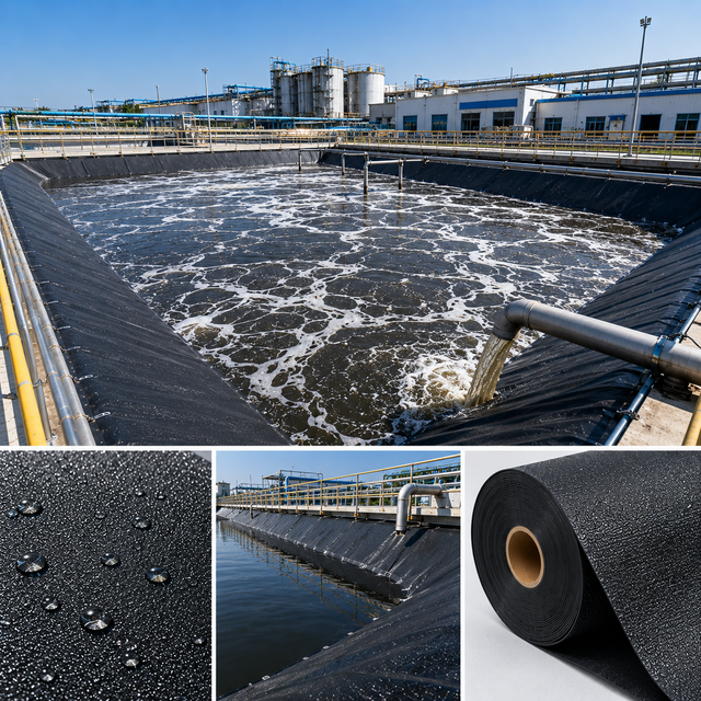 High Strength Textured HDPE Anti-corrosion Impermeable for Industrial Sewage Treatment Geomembrane