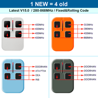 Télécommande universelle de porte automatique 280-870MHz Télécommande en plastique multifonction avec garantie d'un an Apprentissage et code de roulement