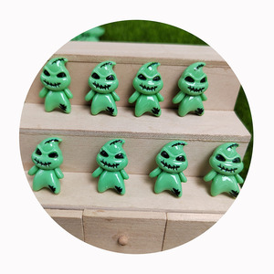Resina Plana Verde con Diseño de Boogeyman Oogie de la Noche Antes de Navidad, Adorno, Cabujón, Centro para Lazos de Pelo, Mini Cabujón - Product Image 6