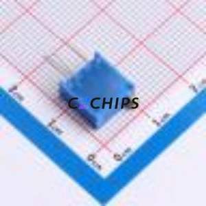 Résistance/potentiomètre réglable 3296Y-1-202LF, composant traversant (THT)-3P, 9,5x4,8 mm, résistance 2 kOhm, 10 %, 500 mW, 100 ppm/ ℃ - Product Image 2