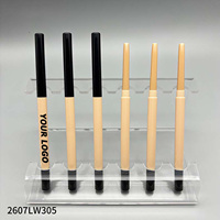 30 Emballages de stylos pour eye-liner, tubes vides pour crayons à lèvres, crayons à sourcils rotatifs automatiques hermétiques avec taille-crayon intégré, cosmétiques en plastique