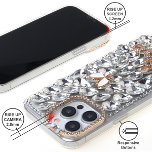 Best Selling KINGSOUL Luxury Diamond TPU+PC+Glass Phone Case for 16 Shockproof Design Glitter Decoration Magnetic Ring - Product Image 6