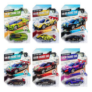 Modèles de voitures de course thermochromiques en alliage 1/64 pour garçons de 8 à 13 ans, mini voitures miniatures en <span class=keywords><strong>m</strong></span>étal à rétrofriction, jouets en <span class=keywords><strong>m</strong></span>étal moulé sous pression - Product Image 1