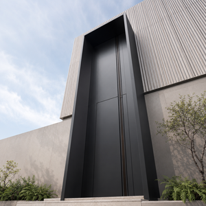 Puerta de Seguridad Moderna de Aluminio para Exteriores, Panel de Puerta de Entrada con Clasificación de Resistencia al Fuego de 3 Horas, Superficie Acabada, Puerta Principal para Edificio Comercial - Product Image 3
