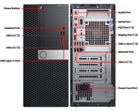 Mini-ordinateur de bureau OptiPlex 7070 Tower Barebone, 9e génération, propre, sans rayures, grade A, testé et fonctionnel