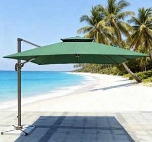 Sombrilla Exterior con Lámpara para <span class=keywords><strong>Terraza</strong></span> de Villa, Sombrilla <span class=keywords><strong>Grande</strong></span> Iluminada para Comedor de Jardín y Protección contra la Lluvia - Product Image 2